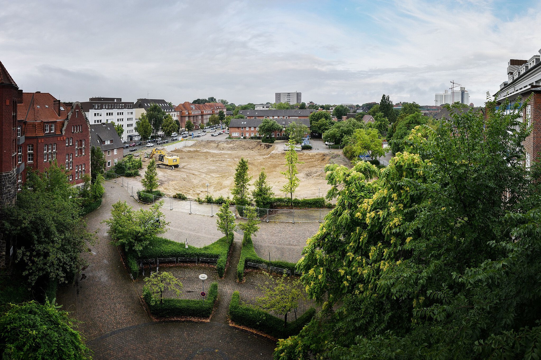 Hüffer Campus von oben aus betrachtet