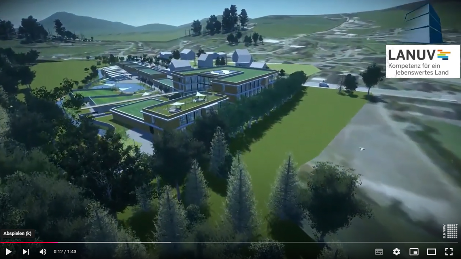 Screenshot aus dem gerenderten Video, das die künftigen Bebauungspläne zeigt.