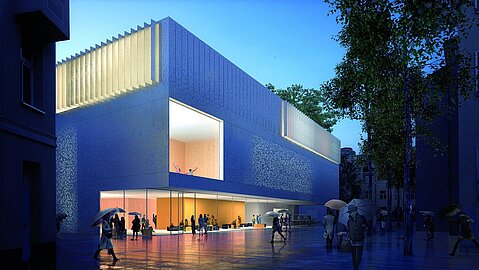 Ersatzneubau für die Hochschule für Musik und Tanz Köln Visualisierung Ersatzneubau für die Hochschule für Musik und Tanz Köln