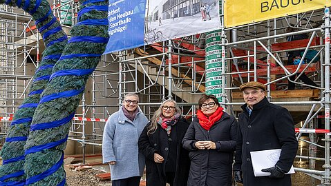 Foto mit dem Richtkranz