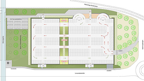 Bau des Uni-Parkhauses gestartet
