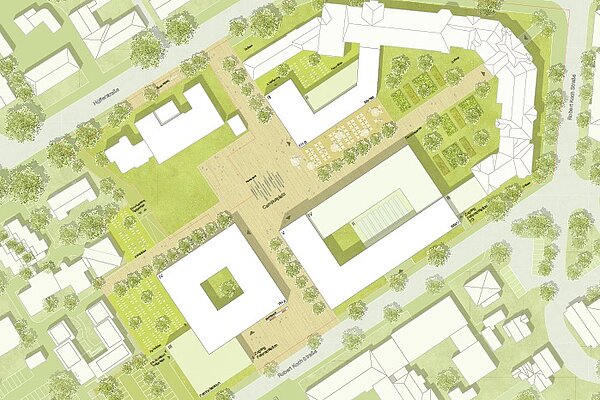 Städtebaulicher Masterplan vom Hüffer-Campus in Münster