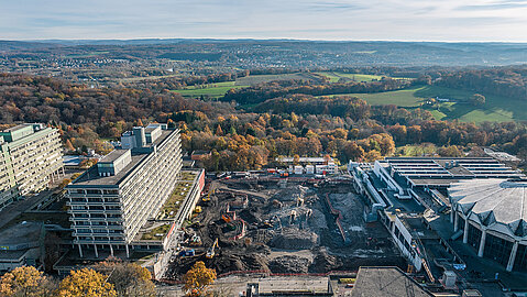 Blick auf die Baustelle NA an der RUB
