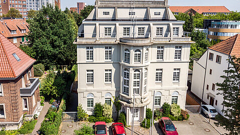 Die Villa an der Gutenbergstraße wurde im neobarocken Stil erbaut. 