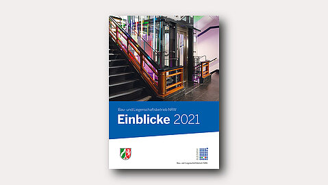 Das Cover der Einblicke 2021 des BLB NRW